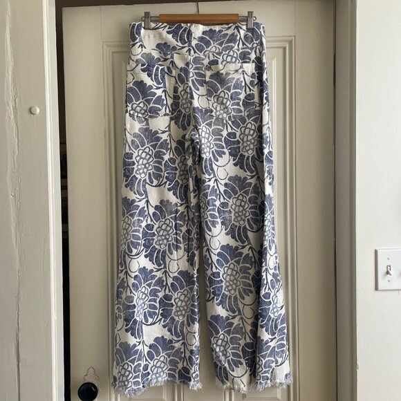 The Adi Printed Linen Mid-Rise Flare Pants by Pilcro Size 29  LIKE NEW - Picture 6 of 7